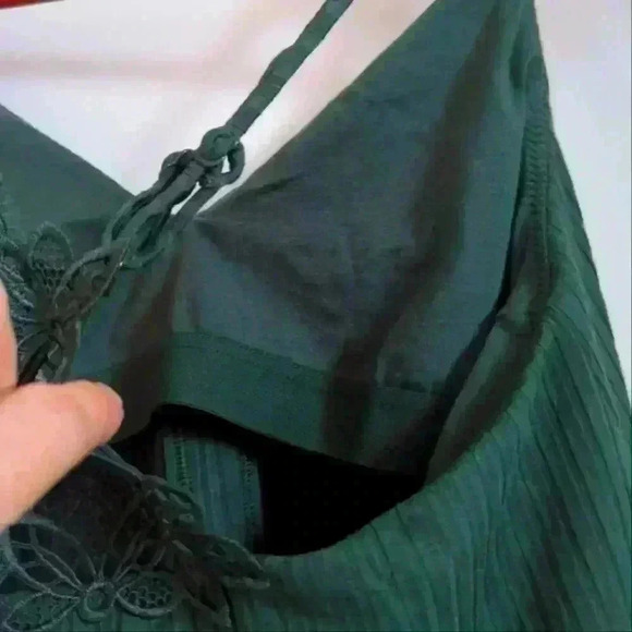 AERIE | Dark Green Racerback with Lace Bralette Size Small - Picture 5 of 5